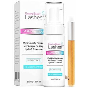 EB Lashes wimperverlenging, wimpershampoo, schuimreiniger met kwast, 50 ml