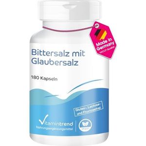 Epsomzout & Glauberzout - Darmreiniging - Epsomzout - 180 veganistische capsules - Gemaakt in Duitsland | Vitamintrend®