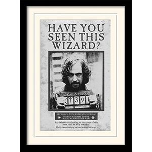 1art1 Harry Potter Poster And The Prisoner Of Azkaban, Sirius Black Wanted Ingelijste Foto Met Passepartout | Muur Foto's | In Een Fotolijstje 40x30 cm
