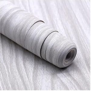 VDLLQYN, Veelkleurig zelfklevend en verwijderbaar houtbehang, schil en plak ，Zelfklevend behang(Grijs,196.85x17.72IN)