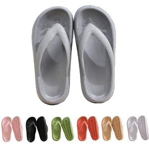 HOKUTO Cozy Slides Original Flipflops, teenslippers met voetbed, voor dames, zomer, grijs, 36/37 EU Breed