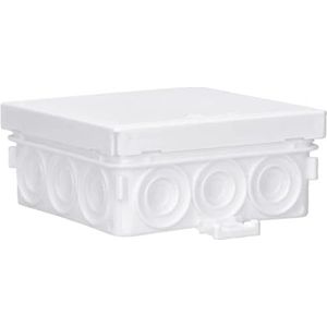 Voxura 10 stuks vochtige ruimte opbouw-aansluitdoos verdeeldoos 85 x 85 x 37 mm IP55 aftakkast AP wit