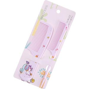 2Pcs Cartoon Haar Kammen Set Brede Tand Kam Ontwarren Haar Kammen Afscheid Kam Plagen Voor Professionele Kappers Fijne Tand Afscheiding