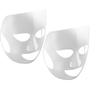 FRCOLOR Herbruikbaar siliconen masker, 2 stuks, voorkomt verdamping van het wezen van het masker.