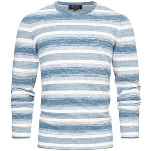 Indicode Heren INManfred Knit Sweater | Fijngebreide trui van 100% katoen Copen Blue M