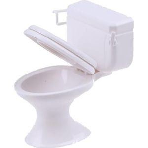 Babypop Toilet 2 Stuks 1:12 Wit Poppenhuis Toilet Poppenhuis Badkamer Meubels Mini Toilet Speelgoed Cake Topper voor Poppenhuis Accessoires Poppenhuis Meubels Miniatuur Meubels