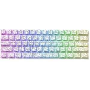 QPSJXN OEM IMD-Tech Keycap Set 118 met topografisch patroon glans ontwerp (Ice Crack 61 Keys)