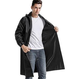 Loupsiy Regencape regenjas - jas regenponcho regencape regenjas - waterdichte regenjas windjack met reflecterende strip voor rugzak, Poncho XXL, 1