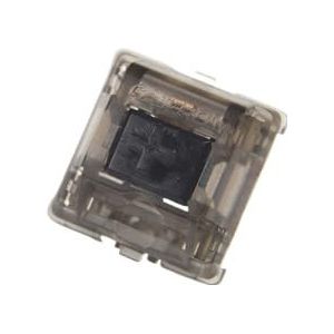 JJCFGRDM 10-pack v2 5pin schakelaars transparante smokey behuizing blauw geel rood zwart stil zwart mechanisch toetsenbord (kleur: stille zwarte inkt)