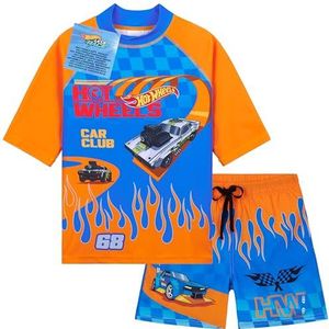 Get Trend Minecraft |Pokemon Zwempakken Rash Guard Badpak Set 2 Stks Holiday Essentials Pool, Blauw/Oranje Hot Wheels, 3-4T