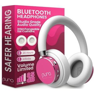 Puro Sound Labs BT2200-Plus Volume Limited Bluetooth-hoofdtelefoon voor kinderen, veiligere hoofdtelefoon voor kinderen, audiokwaliteit en geluidsisolatie van studiokwaliteit (roze)