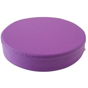 Leren comfortabele keukenstoel, Ronde Keuken Eetkamerstoel Zitkussen Stoelkussen - Hoge Kruk Stoelkussen - Barstoel Zitkussen Billenkussen(Purple,40 * 40 * 5cm)