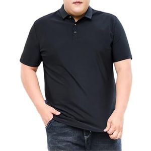 Dvbfufv Mannen Zomer Shirt Heren Korte Mouwen Plus Size T-shirt Mannen Zakelijke Casual Polos Shirt, 85 Zwart, S