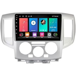 Dubbele DIN Android 14 autoradio voor Nissan NV200 NV 200 2011-2018 9 Duim QLED Touch screen-met Draadloze Carplay Android Auto GPS navigatie 4G WiFi Stuurwielbediening achteruitrijcamera(B,P3 WIFI 4-