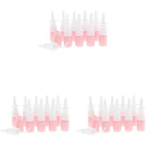 3 Set van 10x 5ML Plastic Neusspray Fles Pomp Cleanser voor het Doseren Wassen Parfum Roze