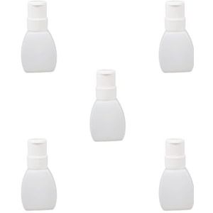 5 set Plastic Lege Nagellak Remover Pomp Dispenser Aceton Push Down Fles Oblate, Wit
