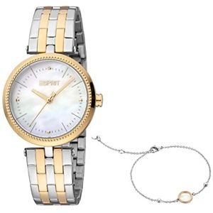 ESPRIT Watch ES1L296M0115SET, Tweekleurige zilver- en goudkleur