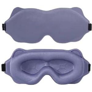 3D slaapmasker, traagschuim, blokkeert licht, slaapmasker, oogschaduw, blinddoek voor oogschaduw, slaapmasker, slaaphulp gezichtsmasker ooglapje (dubbele bank 2)