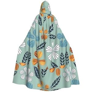 Licht Gekleurde Bloemen Unisex Oversized Hoed Cape Voor Halloween Kostuum Party Rollenspel