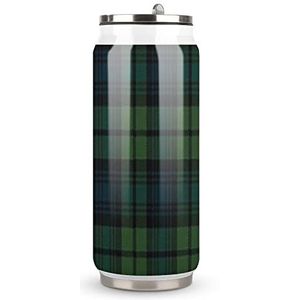 Schotse Tartan Plaid Travel Mok met Deksel Coke Cup Geïsoleerde Tumbler Water Fles Thee Cup Voor Vrouwen Mannen