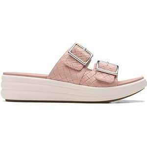 Clarks Dames Drift Buckle Schuifsandalen, Perzik, 39,5 EU, perzik, 39.5 EU