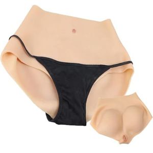 Adima Realistische siliconen slipjes grote heupversterker pads shapewear broek verbergen gaff driehoek shorts voor cosplay crossdresser,Color1,Upgrade