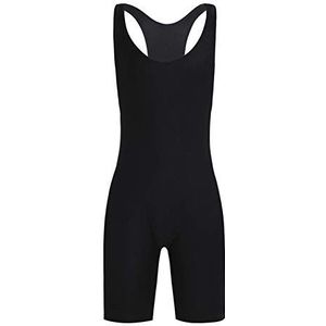 Swimwear Heren Turnen Swimsuit Worstelen Hemd Tight Gympak Bodysuit bodystocking boxershorts Tight Bodysuit badpak (Color : Black, Size : L)