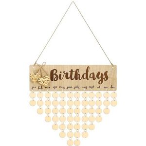 Bestoyard Verjaardagskalender, herinnering, eeuwige houten kalender, doe-het-zelf geschenk, decoratie voor thuis, feest, decoratie