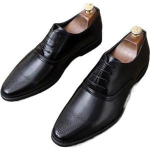 SDFGH Retro heren zakelijke formele schoenen Klassieke leren schoenen met puntige neus Heren Oxford-kledingschoenen (Color : Picture color, Size : 7.5 code)