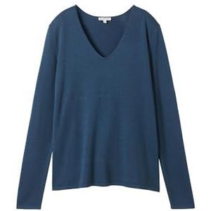 TOM TAILOR 1012976 Basic gebreide trui voor dames, 26779 - Nachttijd Blauw, M
