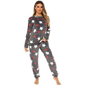Style It Up Womens dames dierlijke Print warme pyjama gezellige zachte fleece nachtkleding Loungewear PJ