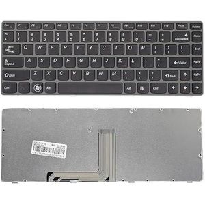 US Russisch Laptop Toetsenbord voor Ideapad Z470 Z470A Z475G Z475AX Z475K Z375 Z375A Z375G Z370K Z370AM Z370AT Z475 Z475A(US Grey Frame)