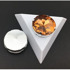 stks naai op glas kristal ronde baoshihua met klauw strass multi kleuren 27 mm opnaaistenen platte top-lichte perzik, 14 mm 20 stks, steen in zilveren klauw