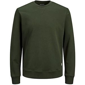 JACK & JONES Heren sweatshirt Basic ronde hals, groen (rosin/reg), L