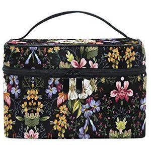 Zomer mooie bloem cosmetische tas organizer rits make-up tassen zakje toilettas voor meisjes vrouwen