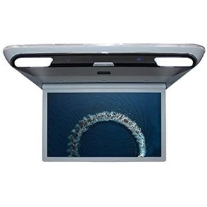 Draagbare dvd-speler voor videospelers op hoofdsteunen in auto's Auto Monitor 19 Inch HD Lcd-scherm Auto Dak Mount Display 1080P Video Player Flip Down Plafond Link TV HDMI USB FM Speaker met HD-roter