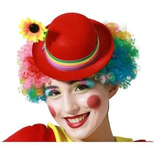 BigBuy Carnival Rode clown hoed