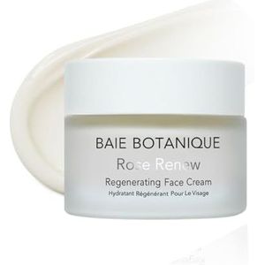 Baie Botanique Anti-aging gezichtscrème 50 ml - nu met plantaardige stamcellen, rozenwater, rozenwater, rozenbottelpitolie, glycolzuur, vitamine C, MSM, 98% natuurlijk, 70% biologisch