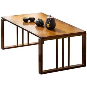 Japanse thee-salontafel, bamboe theetafel, Japanse Kotatsu-tafel, lage picknicktafel om op de grond te zitten, gemakkelijk schoon te maken, eenvoudig te installeren, 8 maten