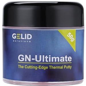 Gelid Solutions GN-Ultimate 4 W Thermal Putty 50 g. Niet elektrisch - Dichtheid (g/cm): 3,3 - Temperatuur C: -30 tot 200 °C - Hoge warmtegeleiding - Compatibel met Apple, Intel, AMD, Nvidia