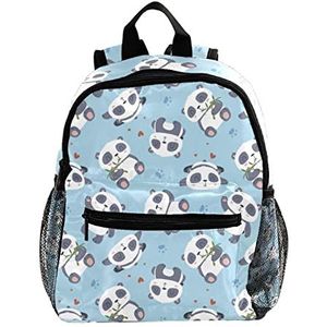 Smile Panda Eet Bamboe Leuke Mode Mini Rugzak Pack Bag, Meerkleurig, 25.4x10x30 CM/10x4x12 in, Rugzak Rugzakken