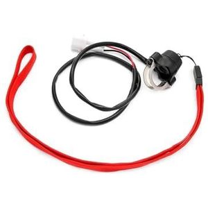 Motorfiets Stuurstart Stop-knop Voor KAWASAKI Voor SUZUKI Motorfiets Motor Noodstopschakelaar Magnetische Kap Met Polsband Stop AAN UIT(Red)