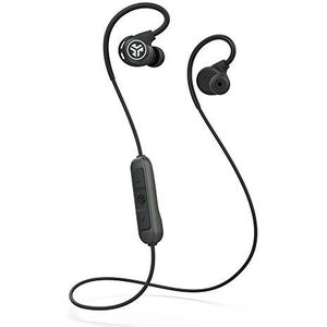 Jlab Audio Fit Sport 3 draadloze oordopjes, bluetooth oordopjes met flexibele oorhaakjes met geheugendraad, IP55 zweetbestendigheid, ruisisolatie en aangepast EQ3-geluid, zwart