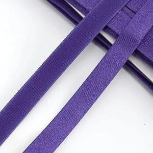 10/20/45M 12mm gekleurde nylon elastische band zachte huid ondergoed beha schouder stretch lint riem DIY naaimateriaal accessoire-paars-45M