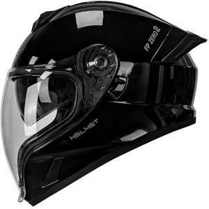 Motorhelm Systeemhelm Met Dubbel Vizier DOT/ECE Gecertificeerd Integraalhelm Scooterhelm Motorhelm Voor Dames En Heren C,XXL/61-62CM