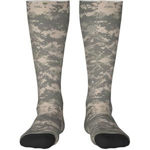 Leger digitale camouflage volwassen grappige 3d sokken crew sokken nieuwigheid sokken gag geschenken, zachte gezellige sokken., 1 zwart, Eén Maat