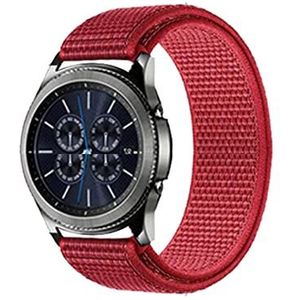 ENICEN 22 Mm 20 Mm Band Compatibel Met Samsung Galaxy Watch 3 45 Mm 41 Mm Active 2 46 Mm 42 Mm Compatibel Met Gear S3/S2 Frontier/Classic Compatibel Met Huawei Watch Gt 2 Band (Color : 25-china red,