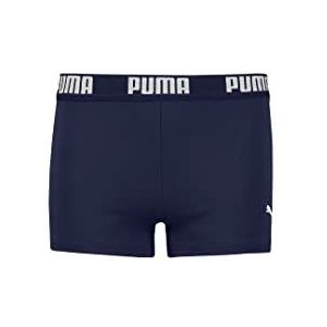 PUMA Zwembroek voor jongens, zwembroek met logo, sneldrogend, chloorbestendig, Donkerblauw, 140