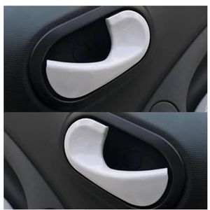 Auto-binnendeurgreep Binnendeurkom Decoratieve Stickers Voor Mercedes Voor Smart 453 Voor Fortwo Voor Forfour QAQMHVCVB(Wit)