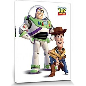 1art1 Toy Story Poster Kunstdruk Op Canvas Buzz And Woody Muurschildering Print XXL Op Brancard | Afbeelding Affiche 80x60 cm